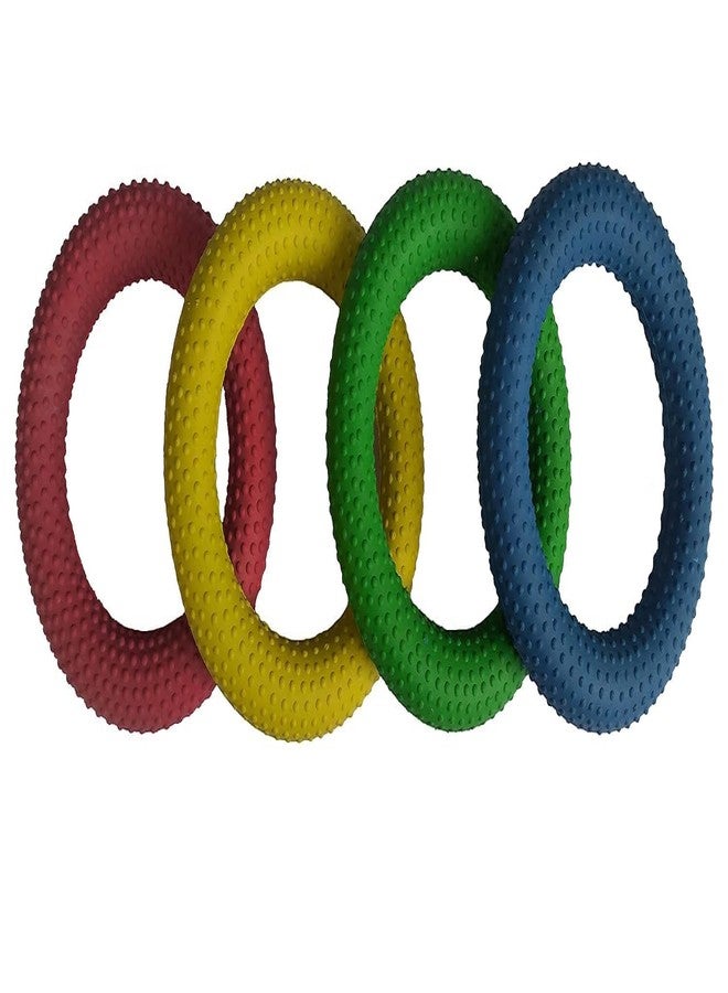 CRAZX CRAXZ Tennis Rings: Outdoor Party, Beach & Playground Game for Adults, Kids & Families - Rubber Dotted Disks for Tennikoit Games (Pack of 4) - Image 5